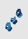Tripack of short blue coral fleece socks_0