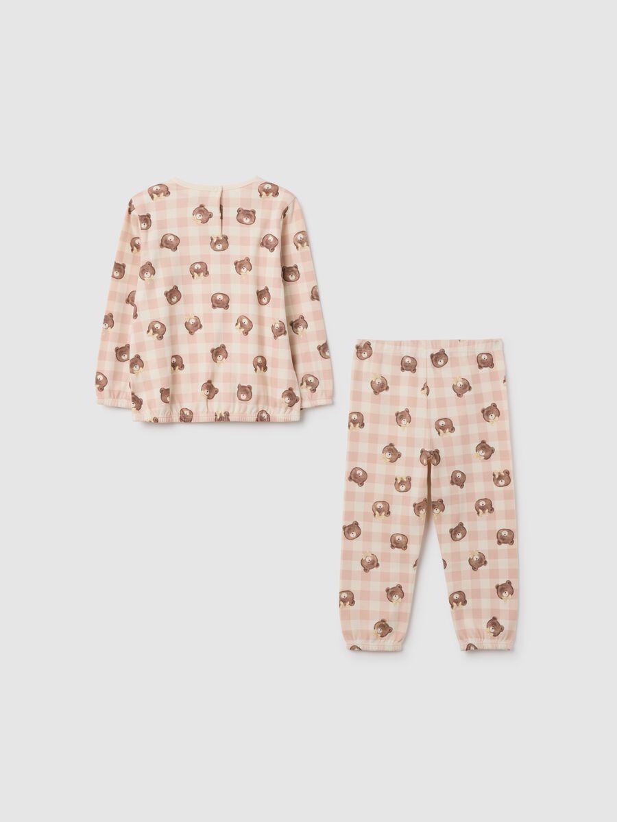 Pigiama da bambina in puro cotone multicolor regular fit_1