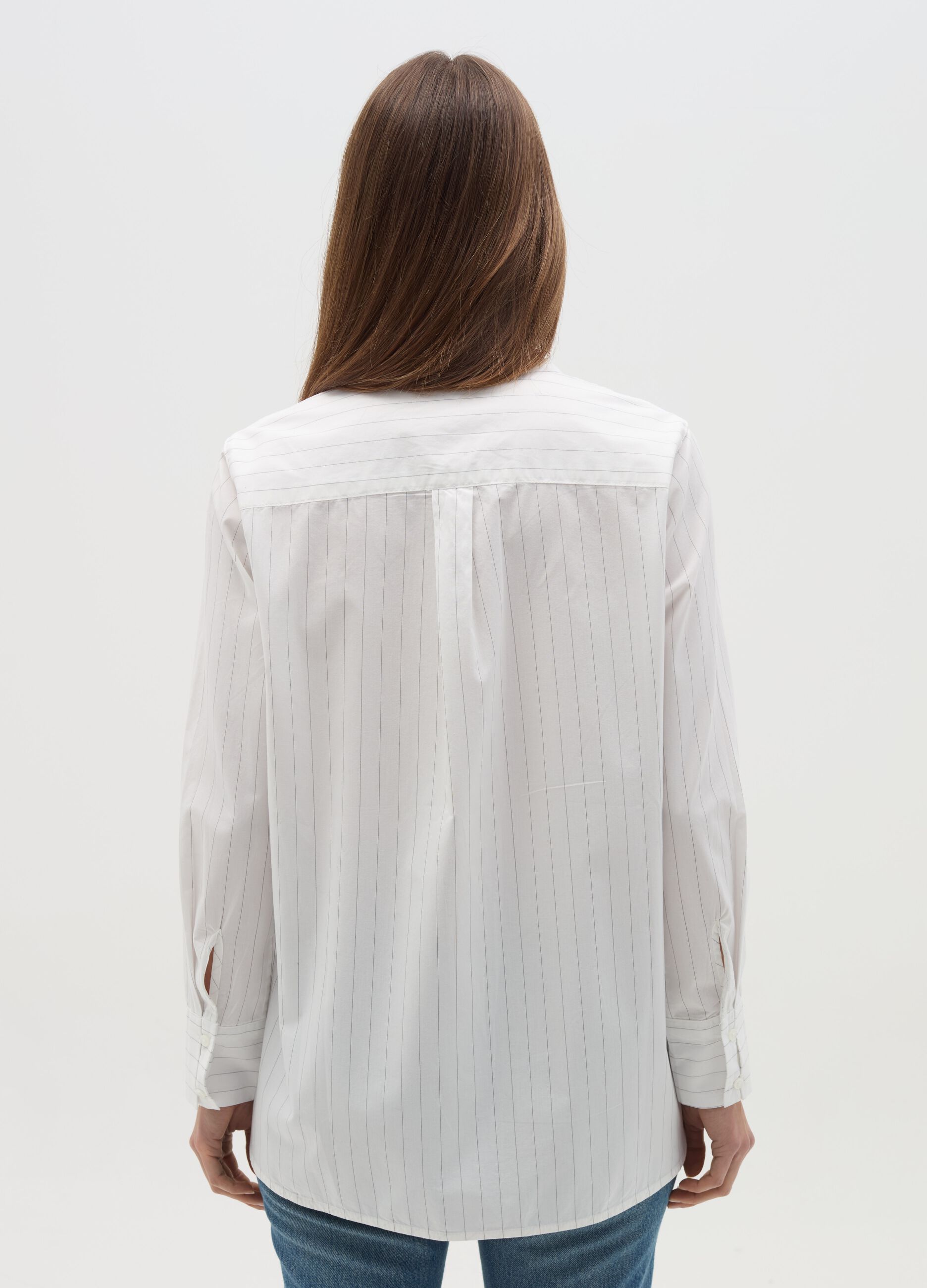 Camicia in cotone a righe