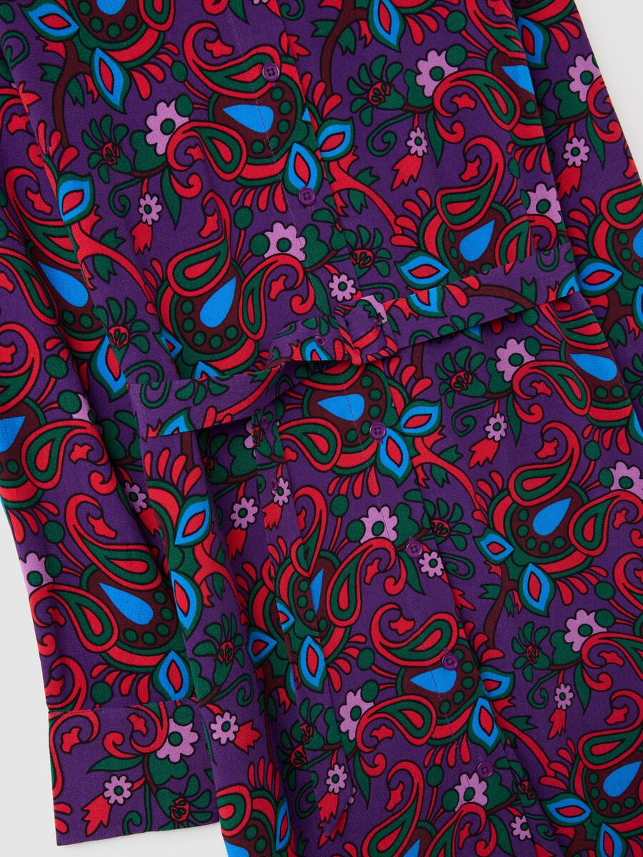 Multicolour dress with long sleeves and buttons_1