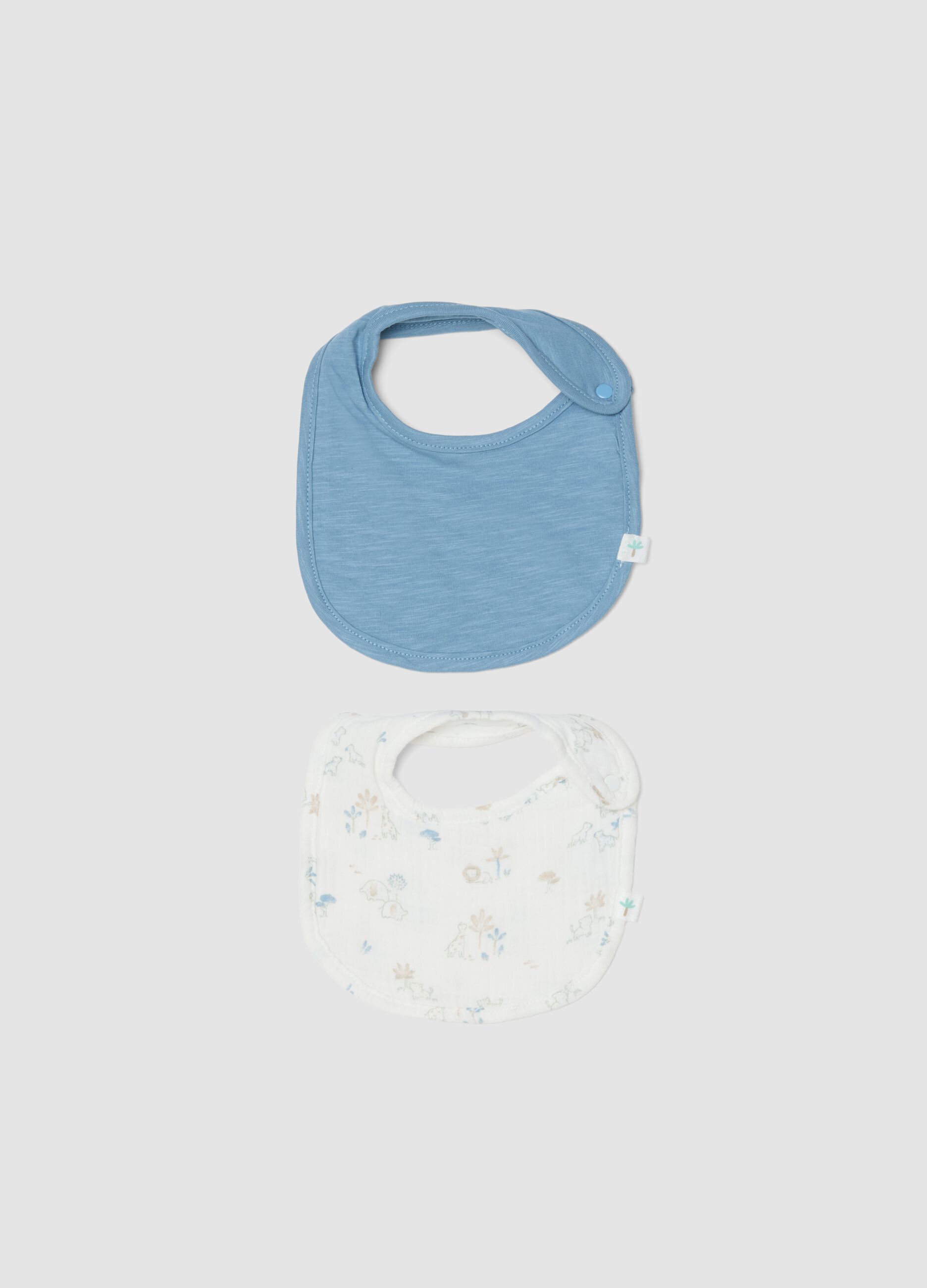 Pack of newborn multi-colour pure cotton bibs