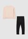 Set jogging da bambina in cotone rosa regular fit_1