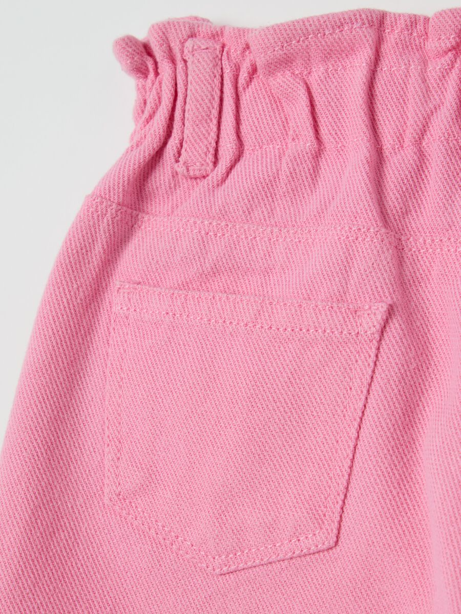 Paper bag shorts in cotton and Lyocell_3