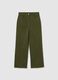 Straight Green Trousers in Stretch Cotton_4