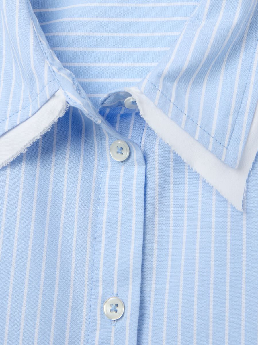 Pinstriped shirt with layered-effect details_5