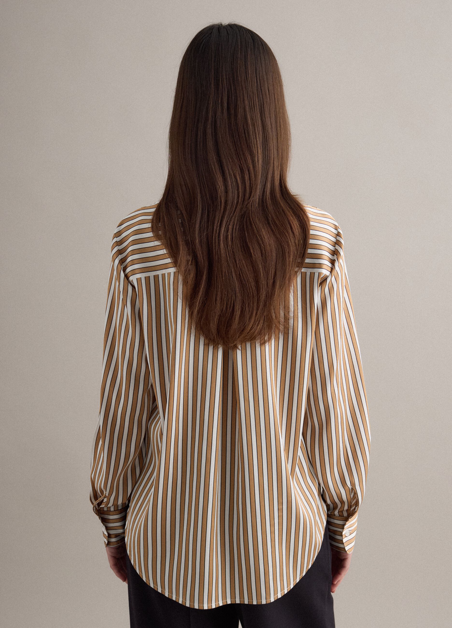 Multicolour striped long sleeve shirt regular fit