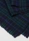 Blue Checked Pure Wool Scarf_3