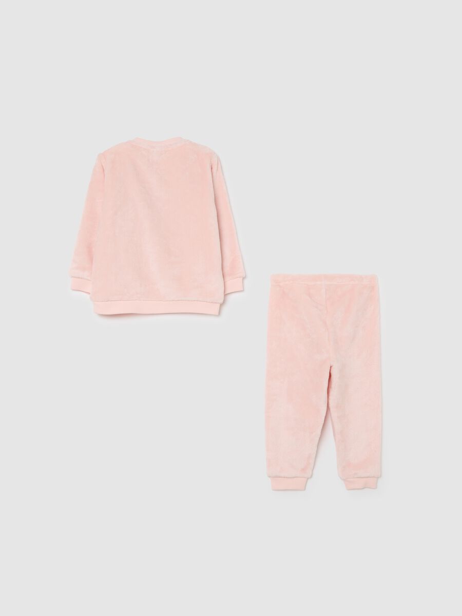 Baby pink pyjamas with teddy bear print, regular fit_1