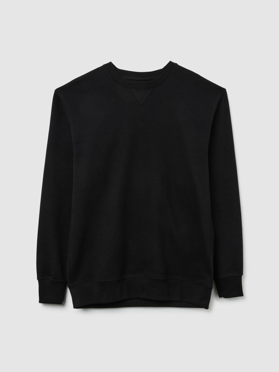 Black pure cotton sweatshirt regular fit_4
