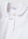 White long-sleeved organic cotton polo shirt, regular fit, for baby girl_2