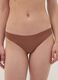 Slip marrone in microfibra elasticizzata a vita regular_1