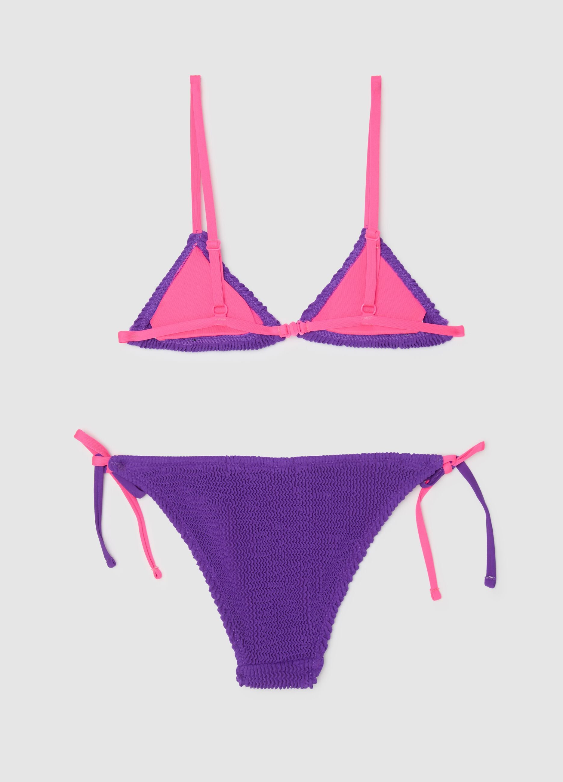 Girls' multicoloured stretch blend bikini
