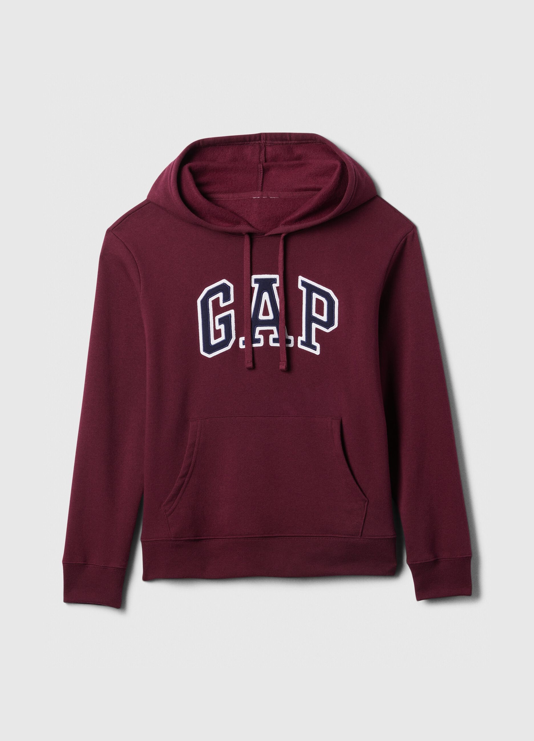 Felpa con cappuccio ricamo logo
