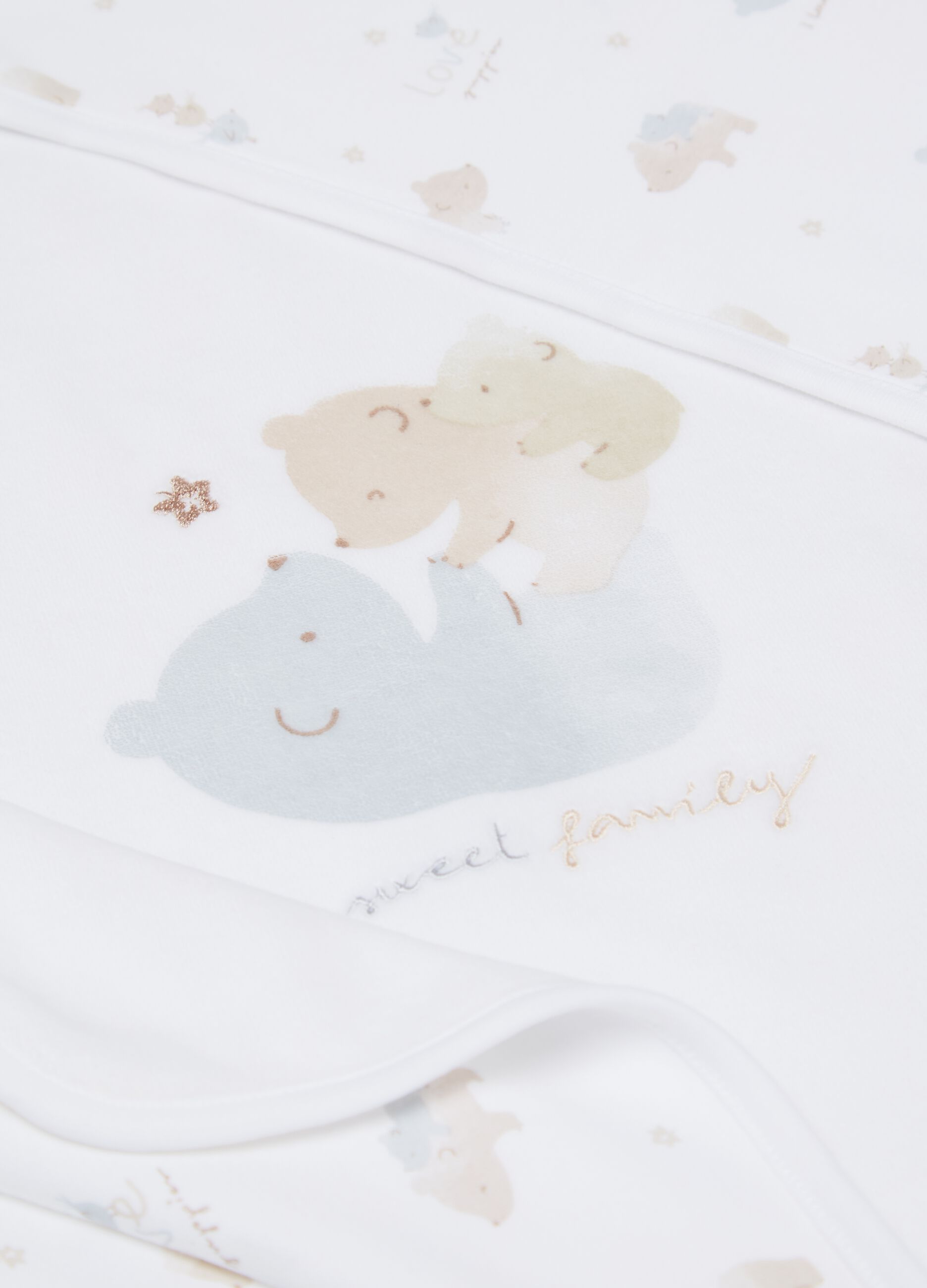Copertina in velour con stampa orsetti_2