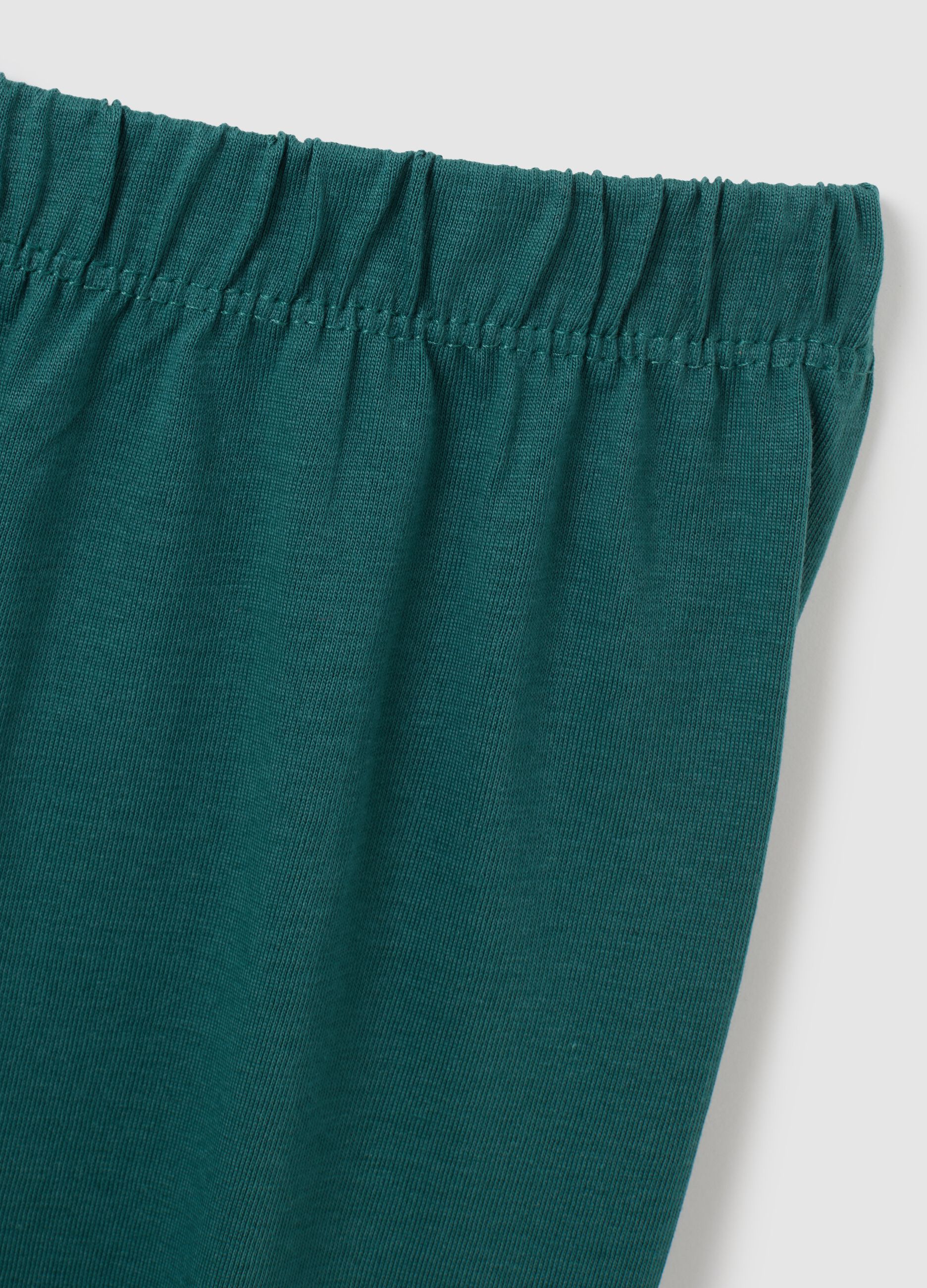Children's green pure cotton pyjamas regular fit