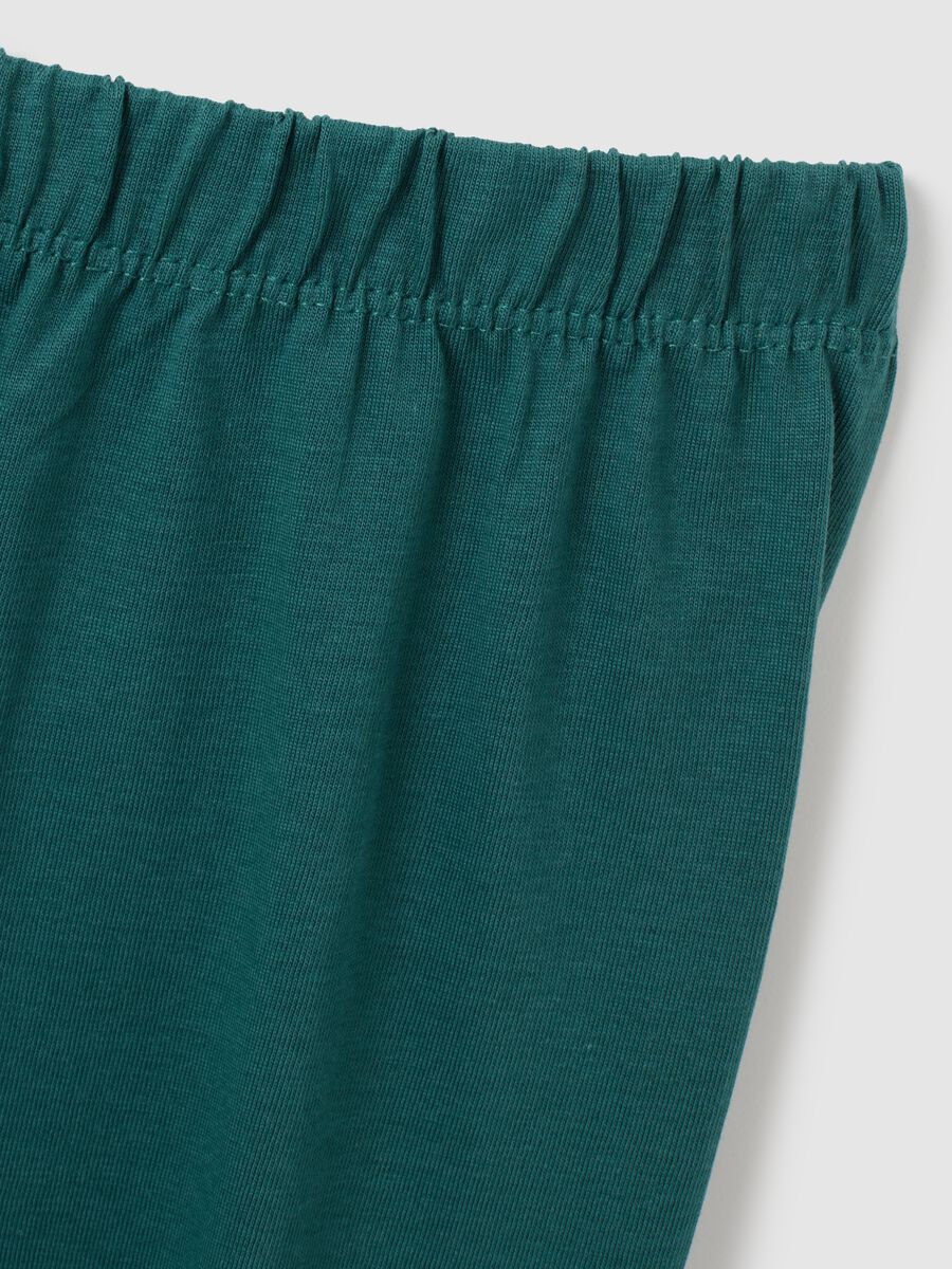 Children's green pure cotton pyjamas regular fit_2