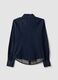 Dark blue slim-fit stretch cotton denim shirt_5