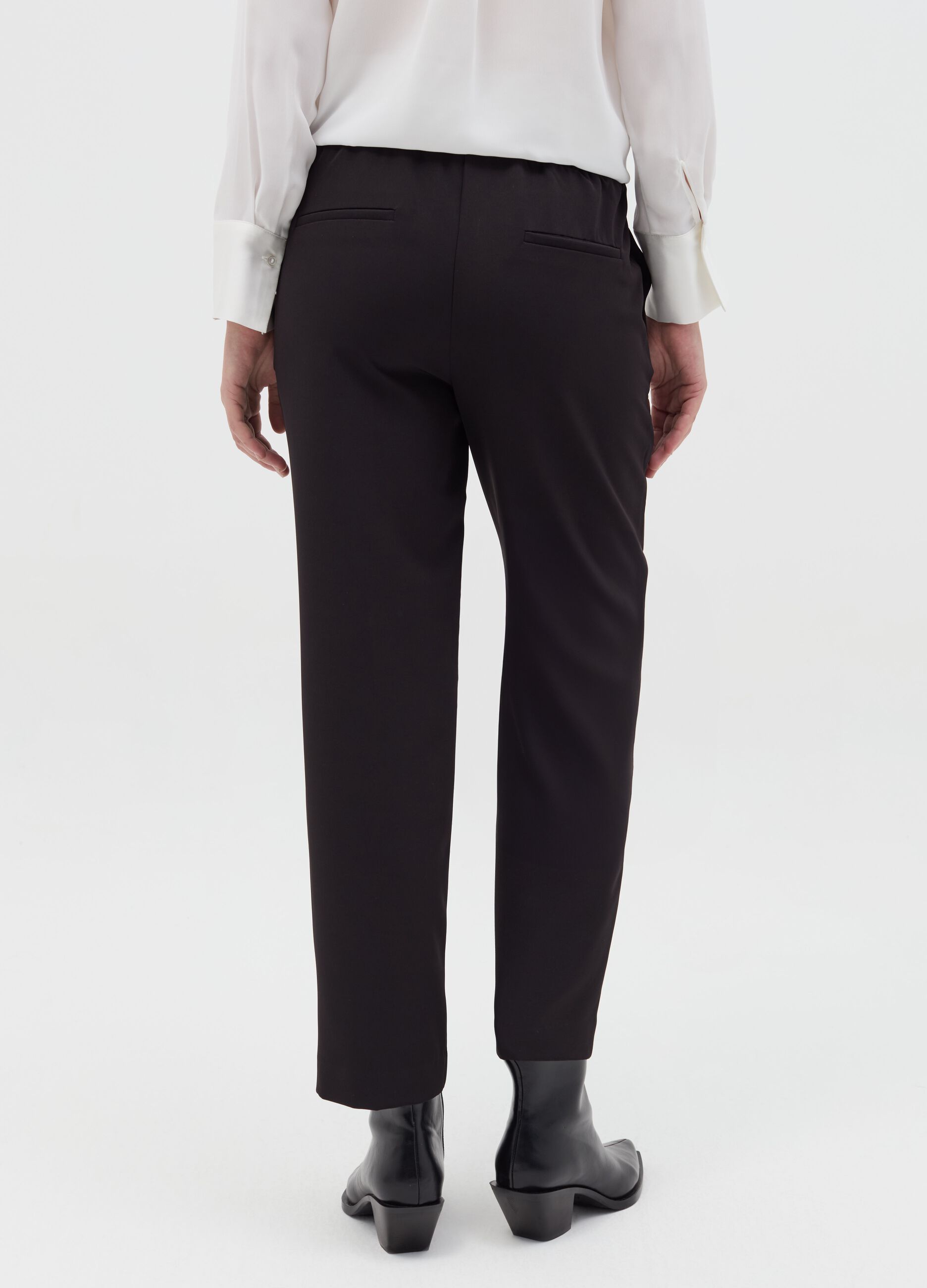 Slim-fit ankle-length trousers