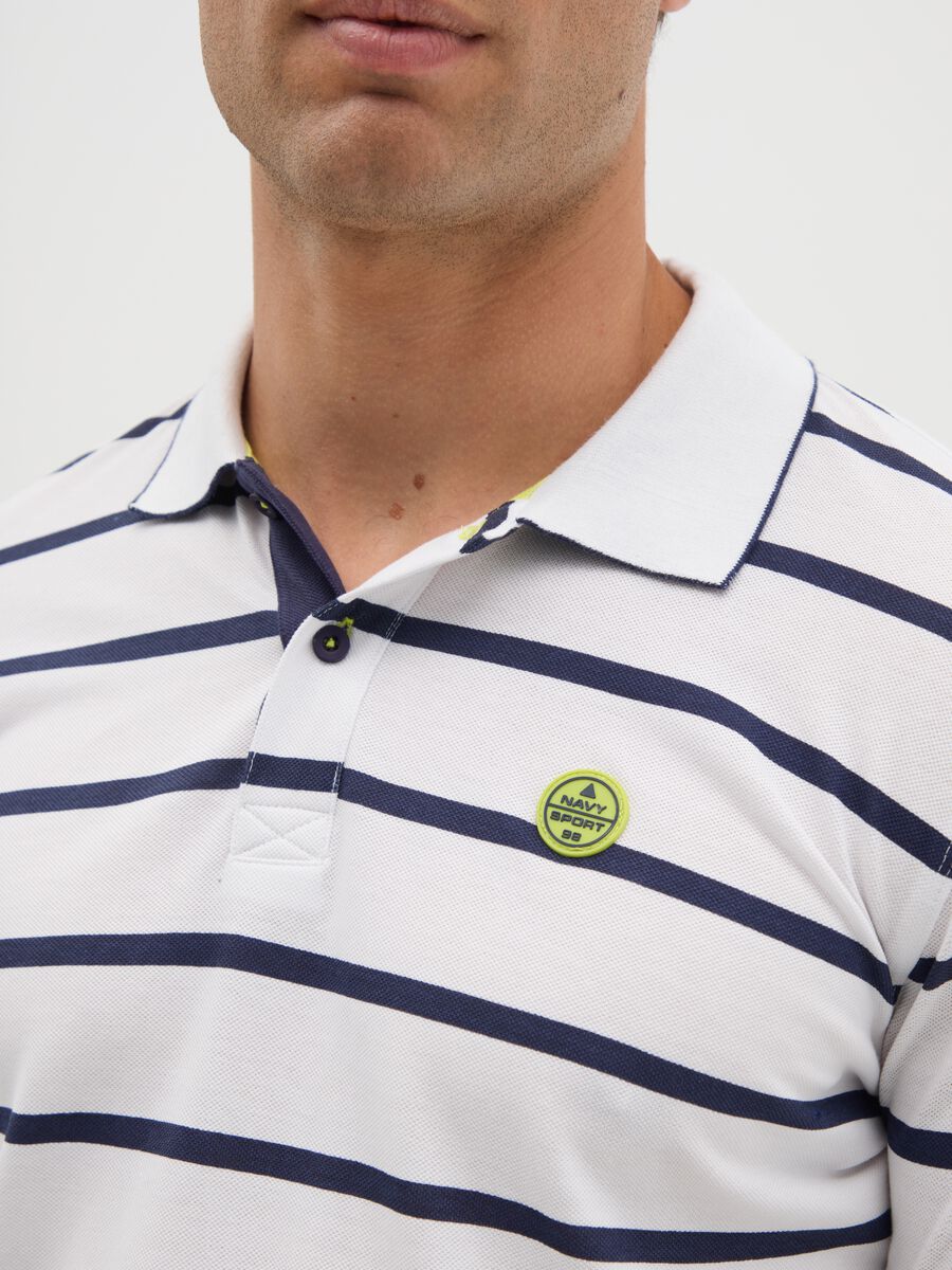 Men's Polo Shirt in Pure Multicolour Cotton_2