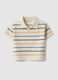 Children's regular fit multicolor striped pure cotton polo_0