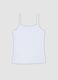 White stretch fabric vest top with crew neck, regular fit_2