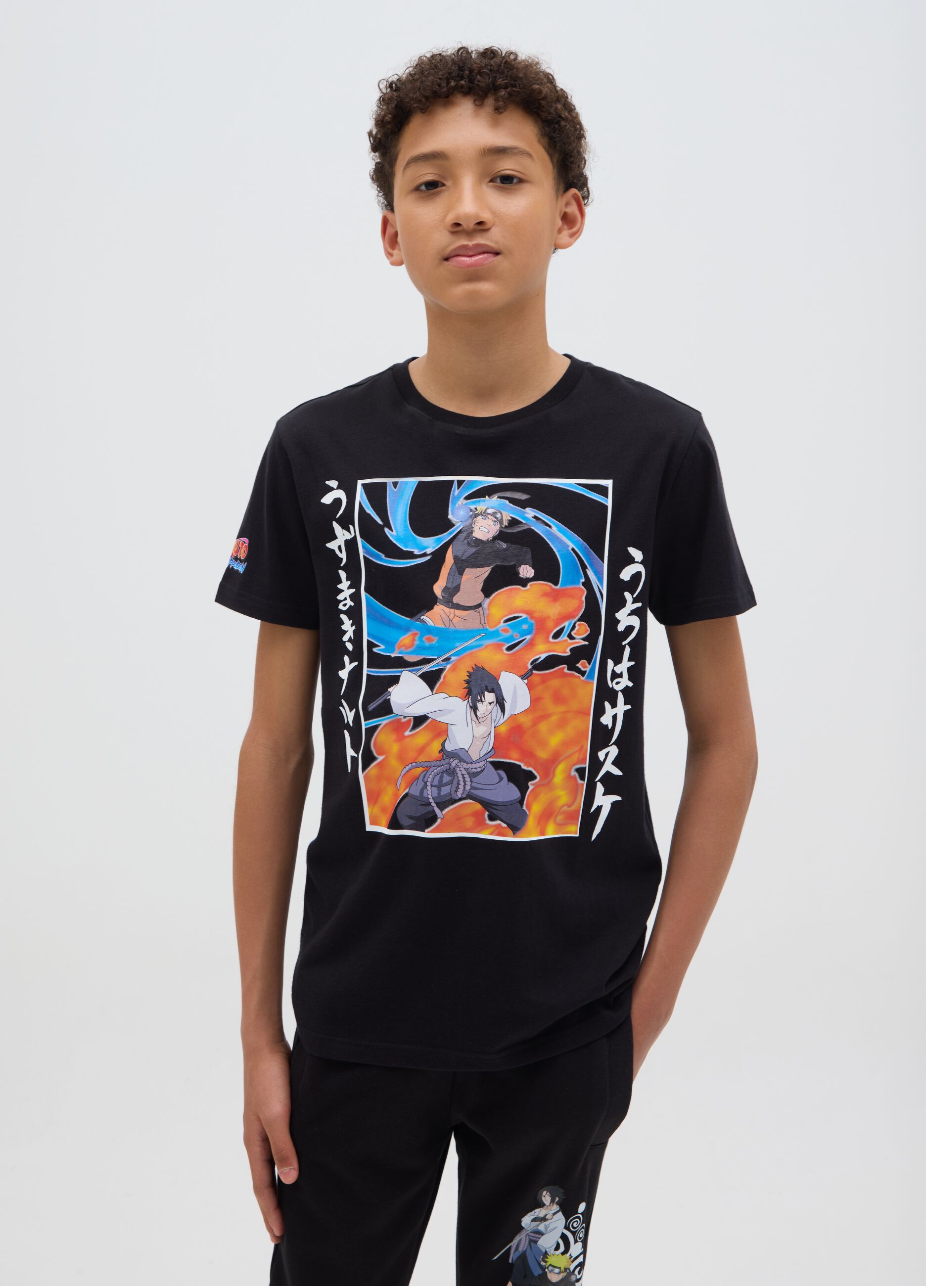 T-shirt in cotone con stampa Naruto
