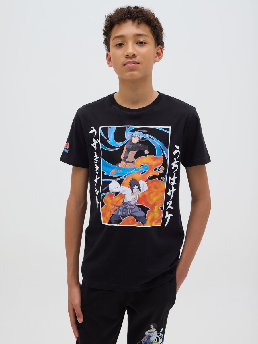 Cotton T-shirt with Naruto print_0
