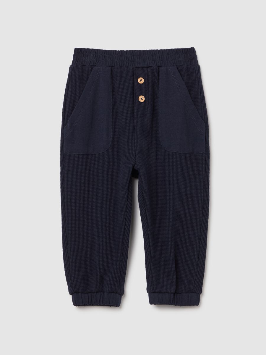 Waffle-weave joggers_0