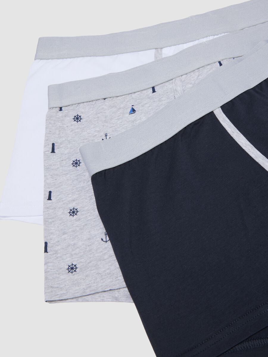 Three-pack of multicolour stretch cotton boxers, regular fit_1