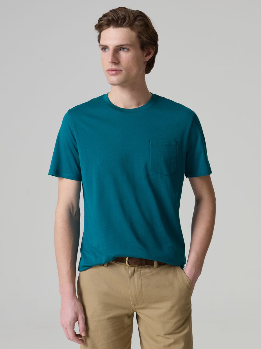 Supima cotton T-shirt with pocket_0