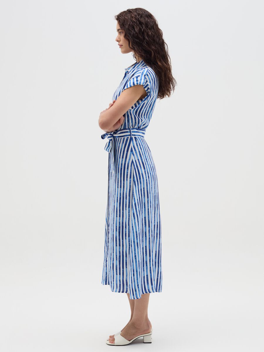 Long shirt dress with belt_1