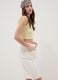 Yellow cropped stretch cotton tank top_0