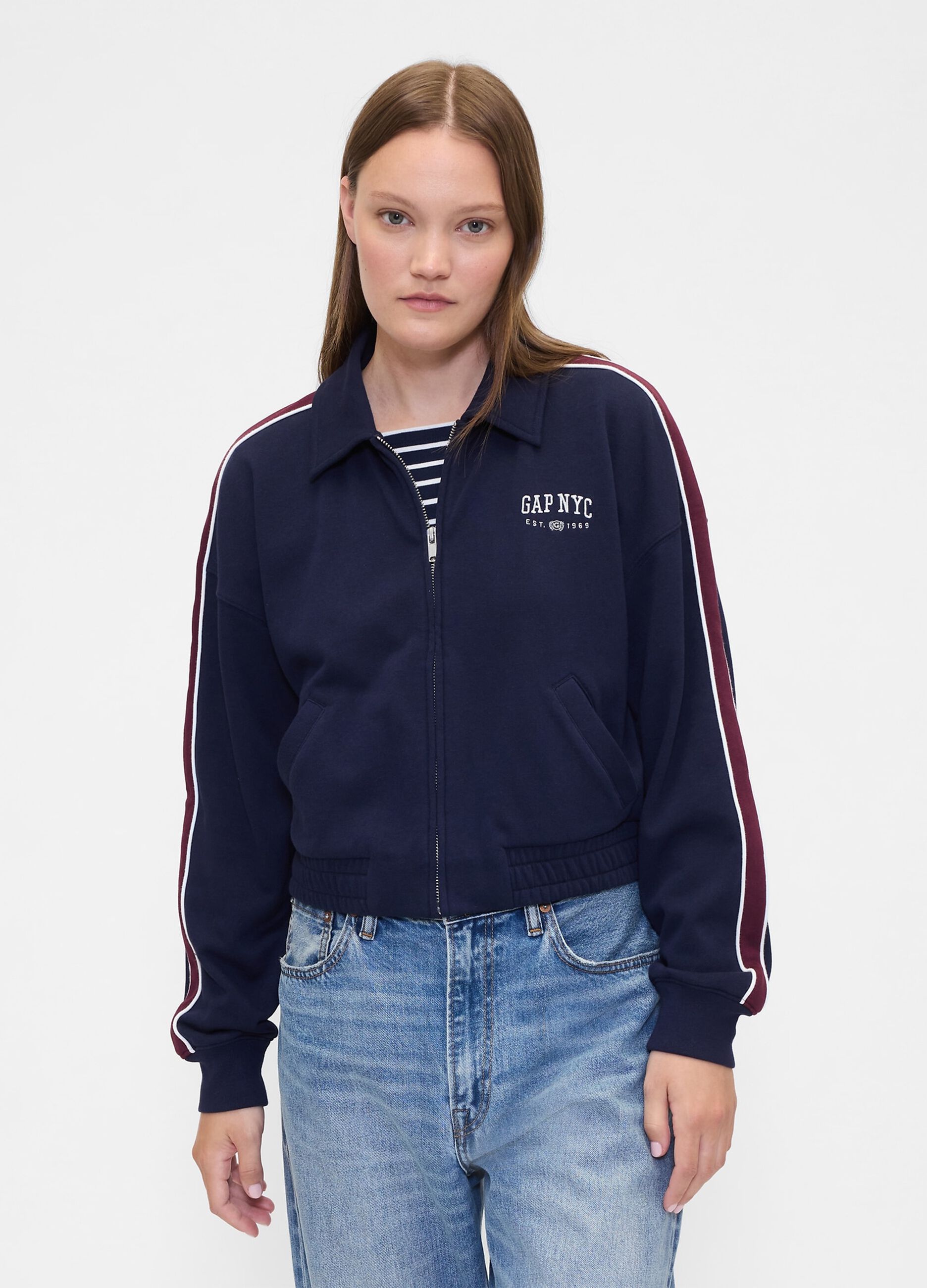 Blue Full Zip Sweatshirt