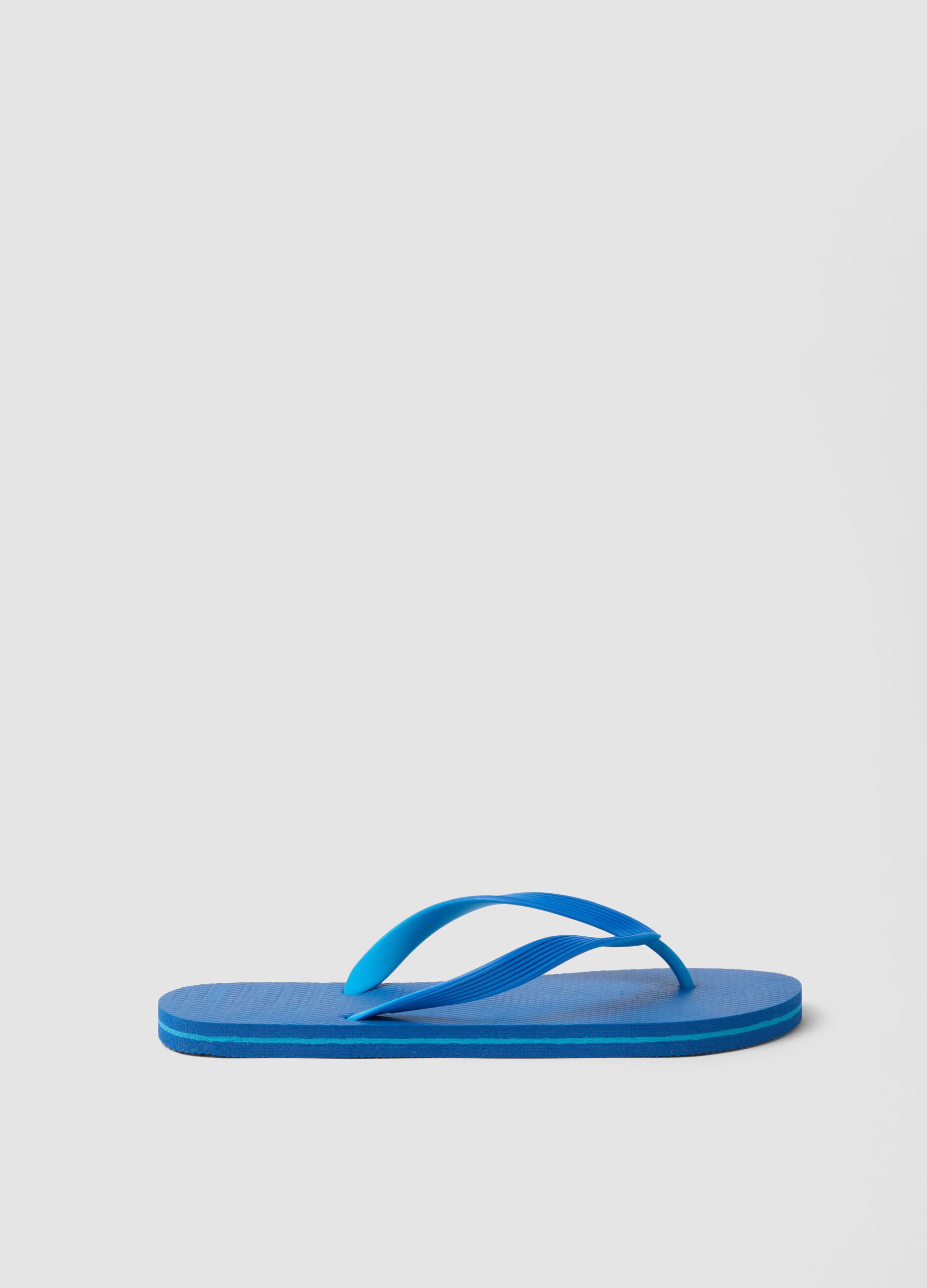 Blue flip-flops for the beach