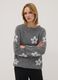 Grey wool-blend jumper with floral pattern, regular fit_2