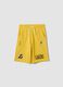 Yellow cotton-blend shorts_0