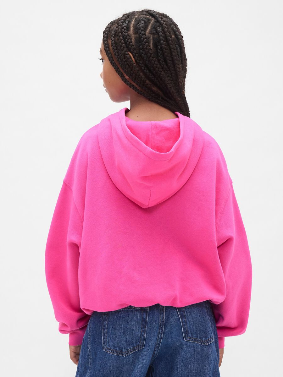 Felpa rosa con cappuccio per bambina_2