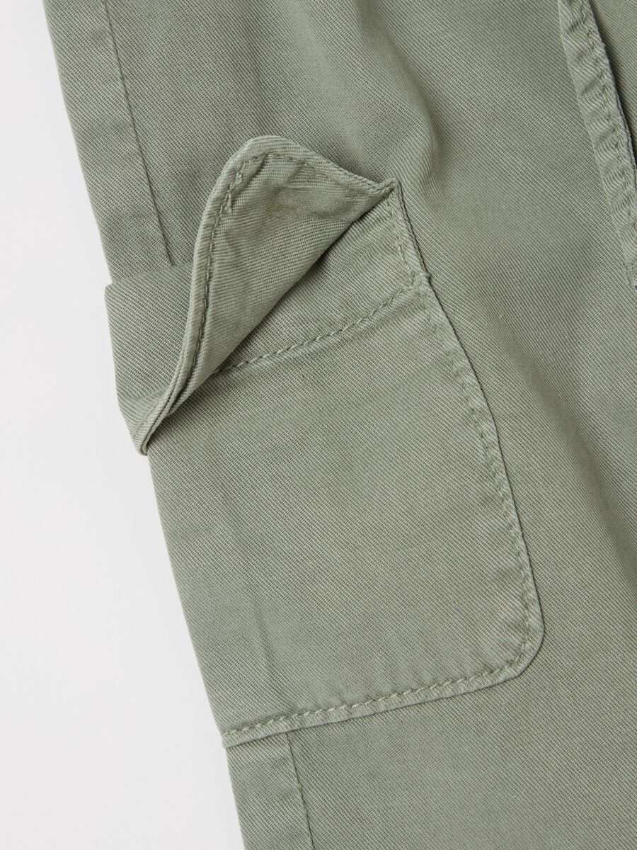 Cargo trousers in cotton and Lyocell with drawstring_3