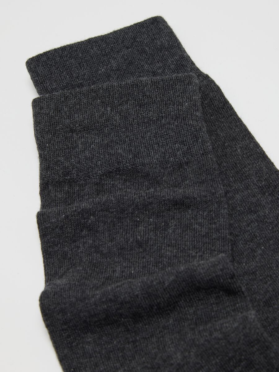 Grey Elasticated Cotton Long Socks Multipack Set_2