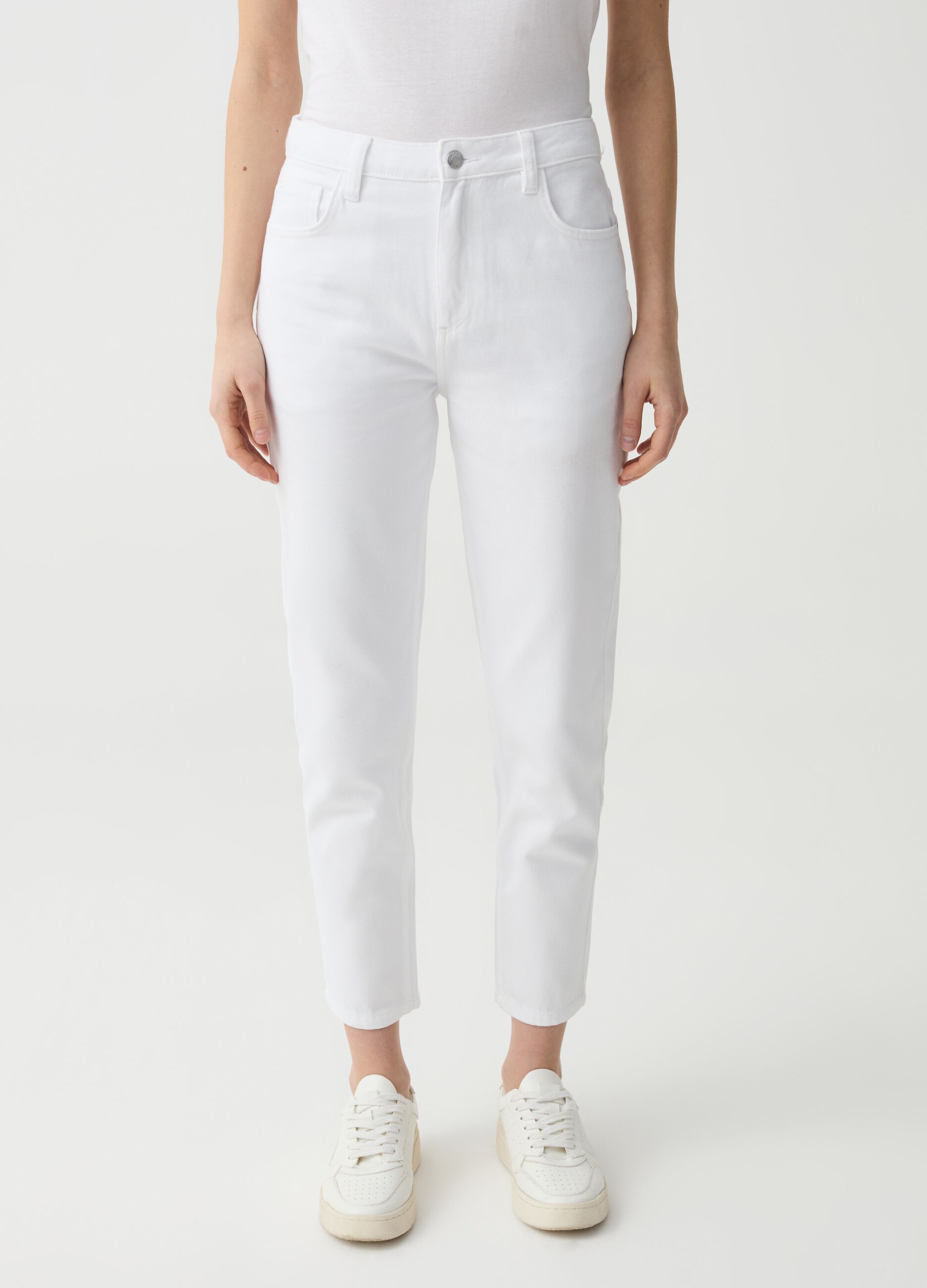 Straight fit cropped jeans
