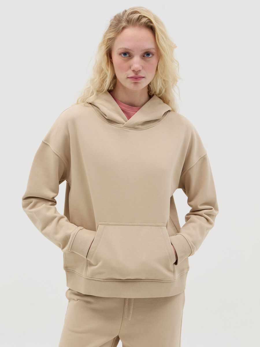 French terry sweatshirt with hood_0