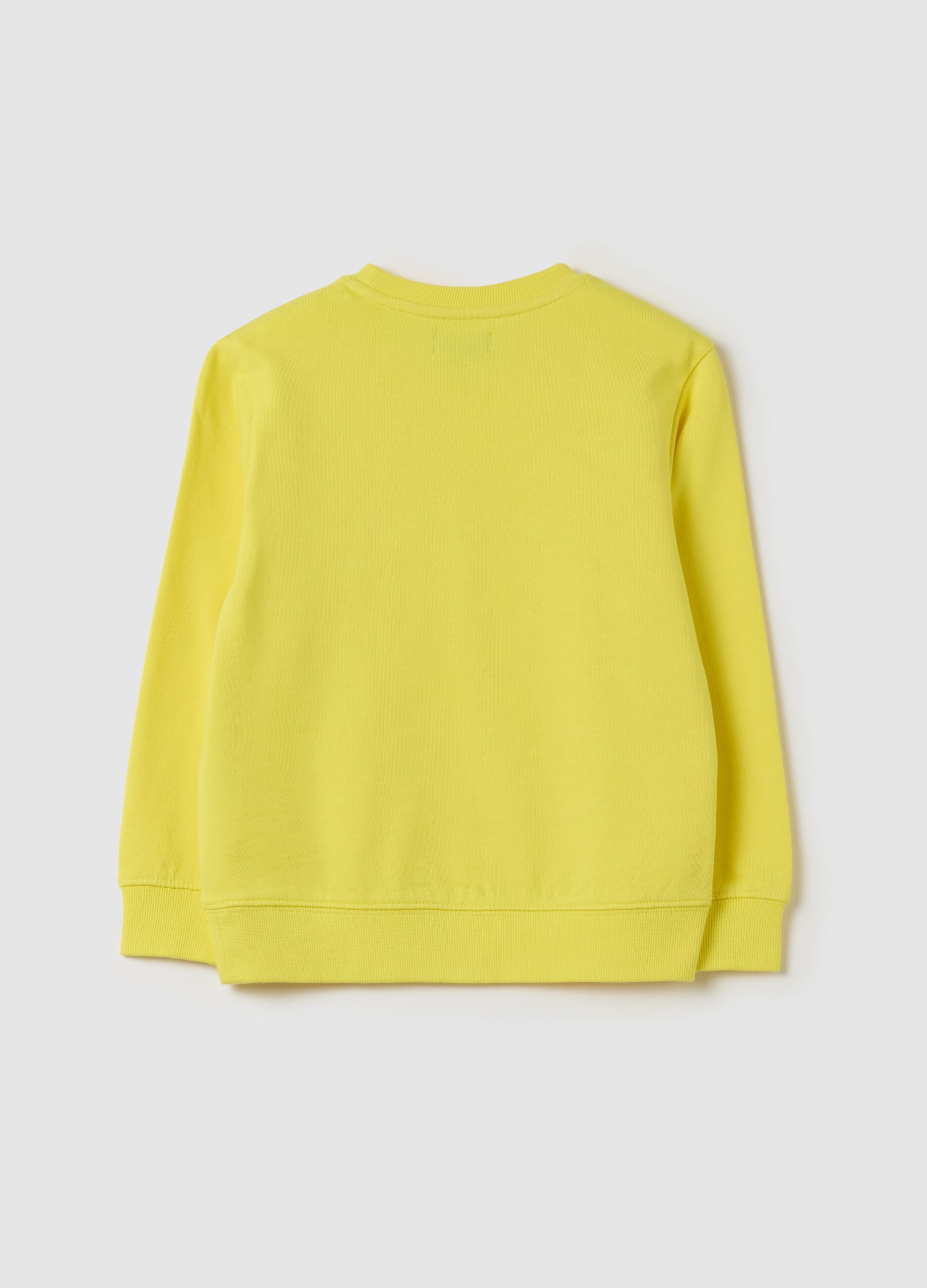 Solid colour sweatshirt with round neck
