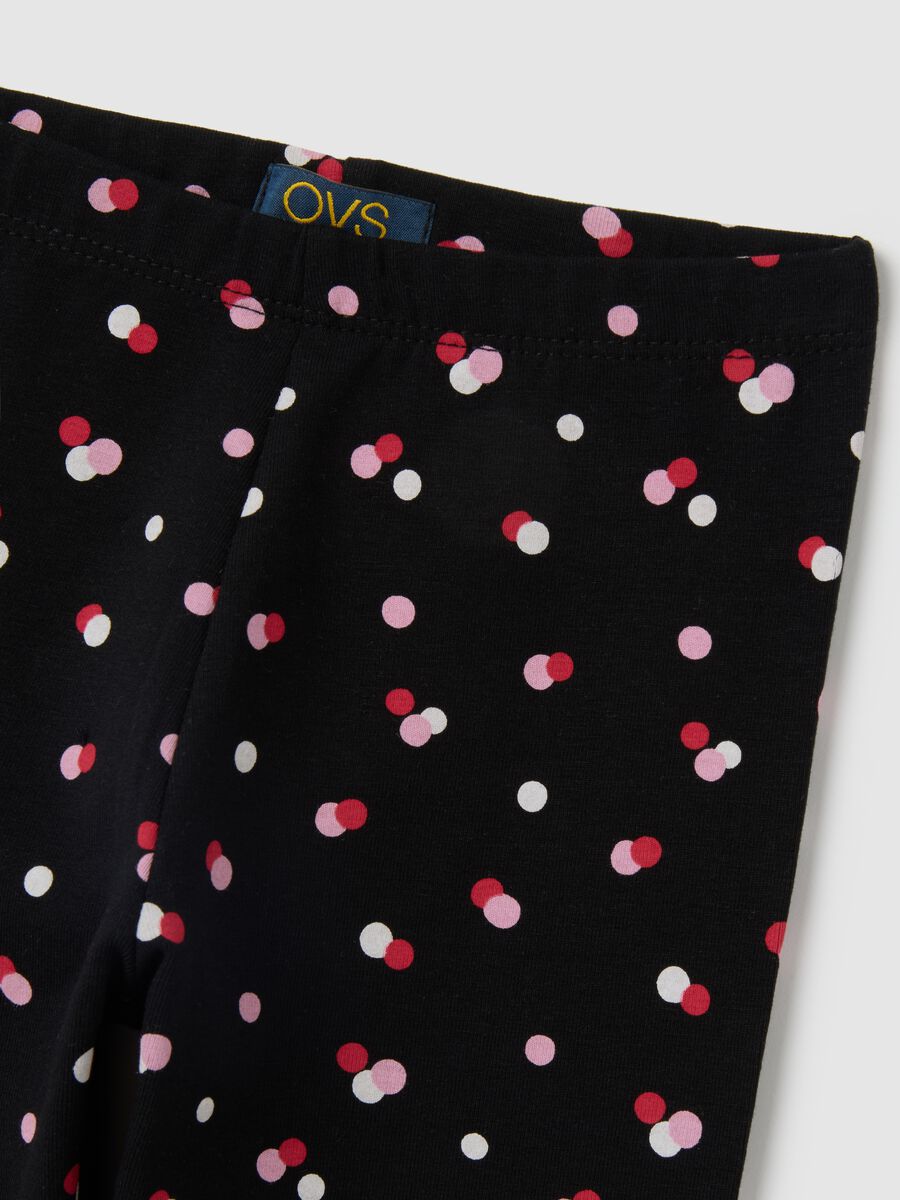 Girls' Multicolour Skinny Cotton Leggings_2