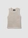 Beige open-knit viscose-blend vest top_4