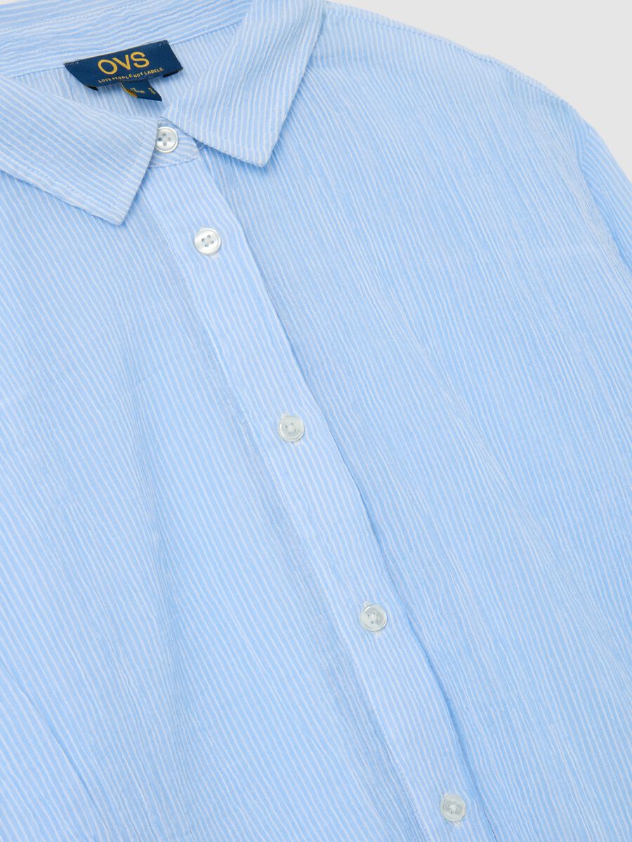 Women's Oversized Light Blue Pure Cotton Shirt_6