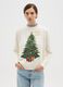 White crew neck regular fit Christmas jumper_1