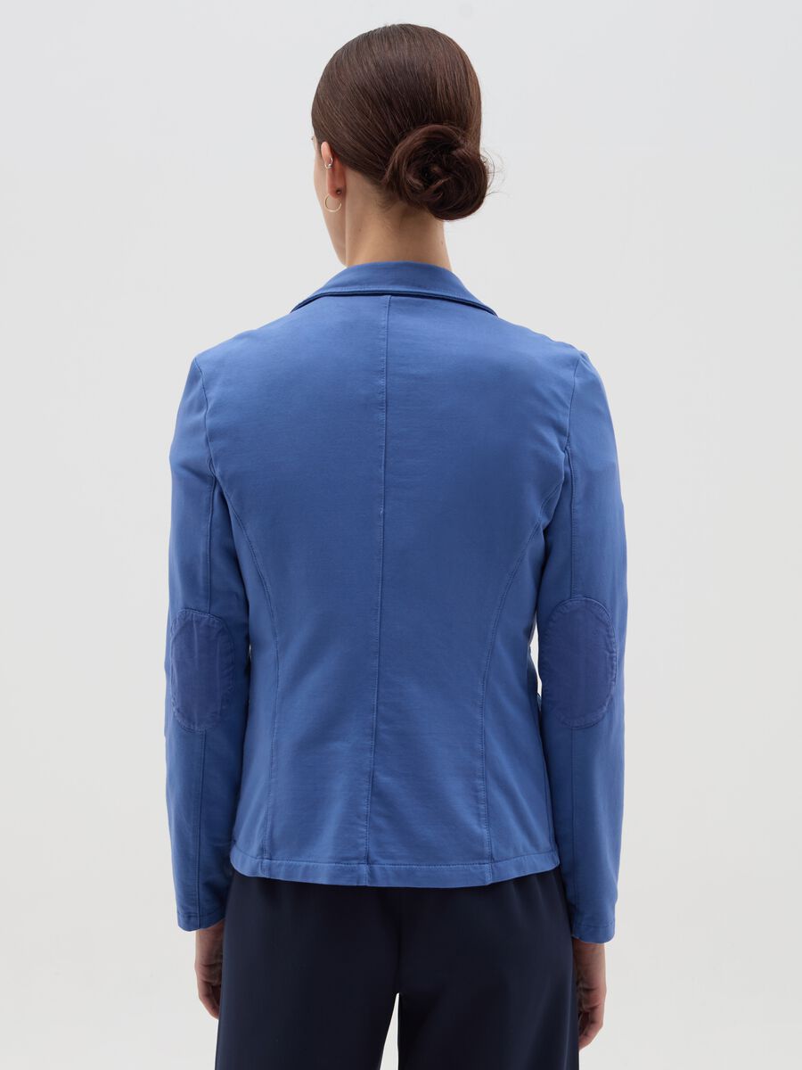 Single-breasted blazer in stretch cotton_3