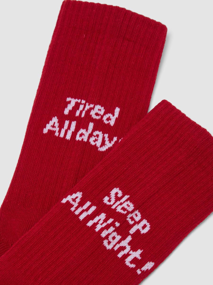 Calze sportive rosse in cotone elasticizzato_1