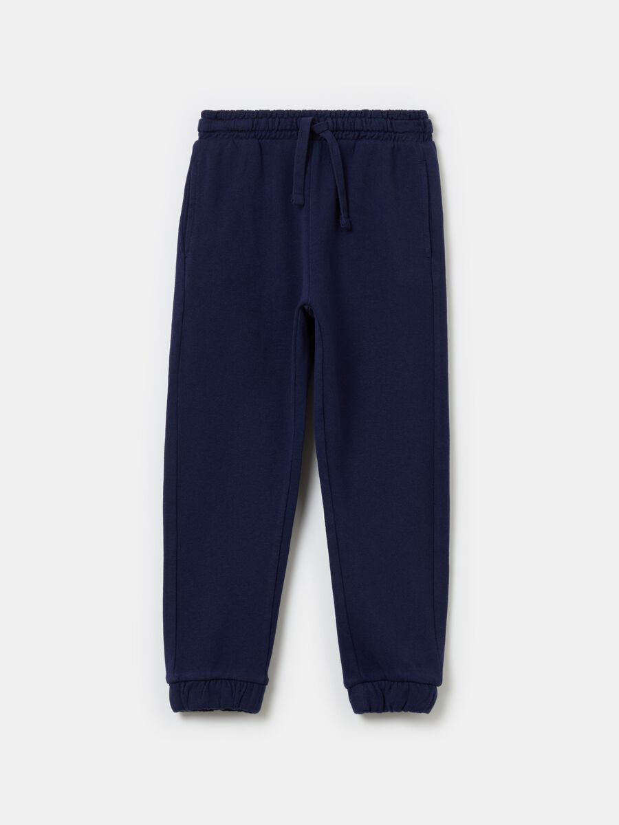 Fleece joggers with drawstring_0