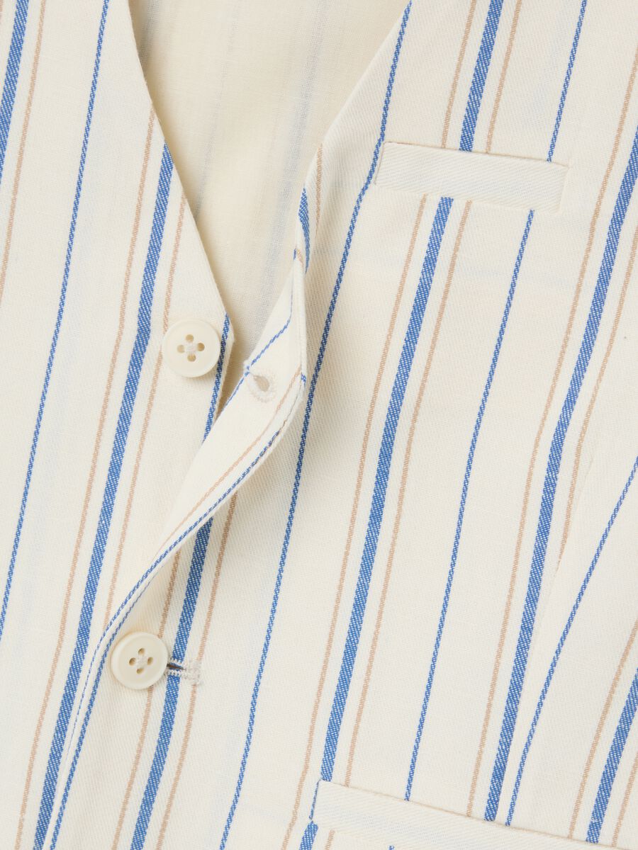 Beige and Blue Striped Waistcoat OVS Kids_2
